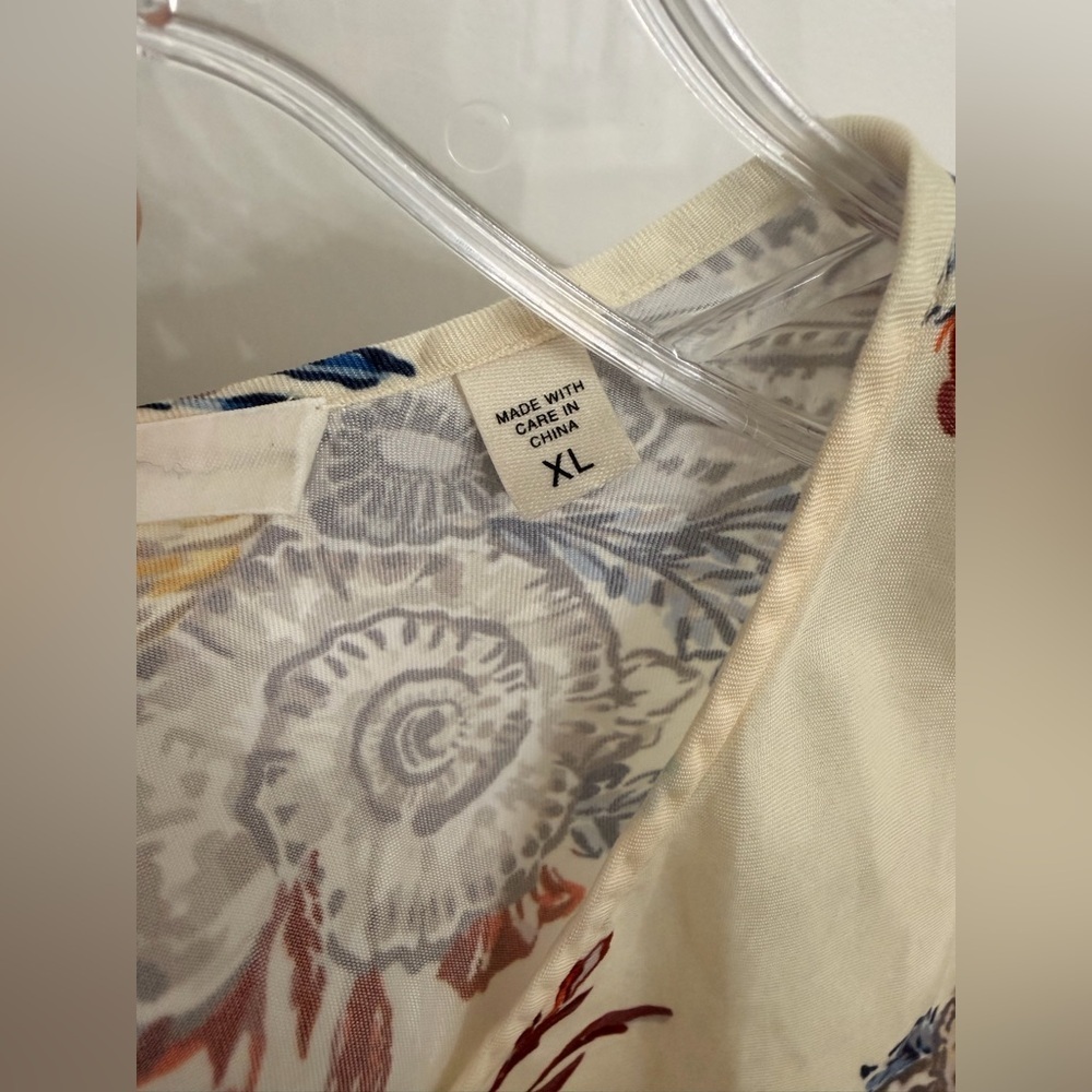 DOEN Alamere Seashell Bias Cut Sleeveless Mini Dress in Mer Botanique Size XL - Picture 7 of 10